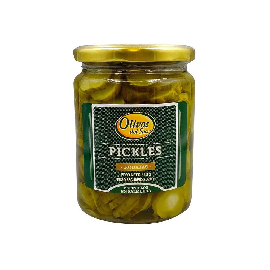 WHOLE PICKLES OLIVOS DEL SUR 550GR JAR