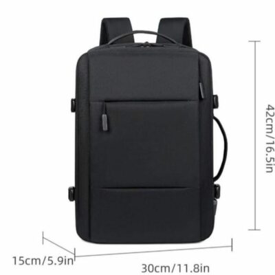 BLACK TRAVEL BACKPACK