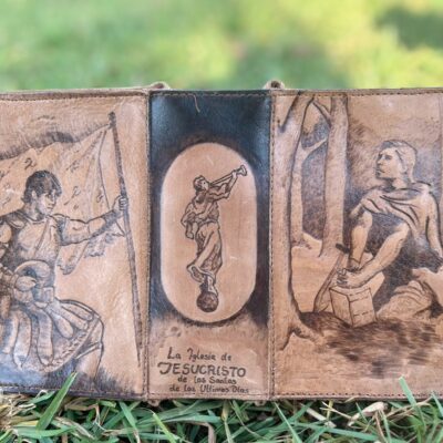 HAND-PAINTED LEATHER SCRIPTED LININGS