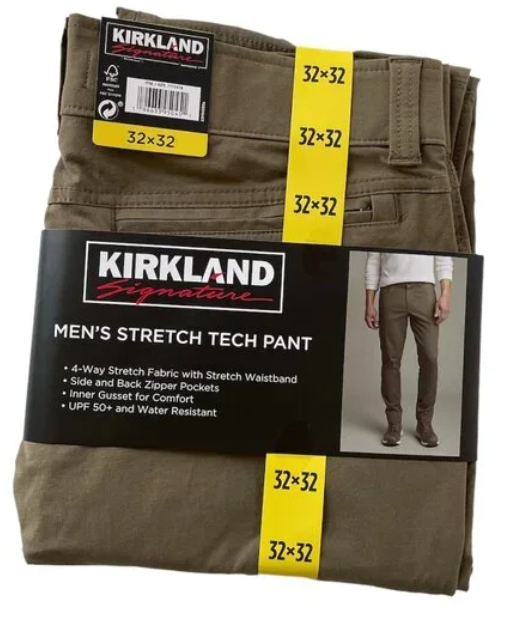 PANTS KHAKHI KIRKLAND SIGNATURE 32X34